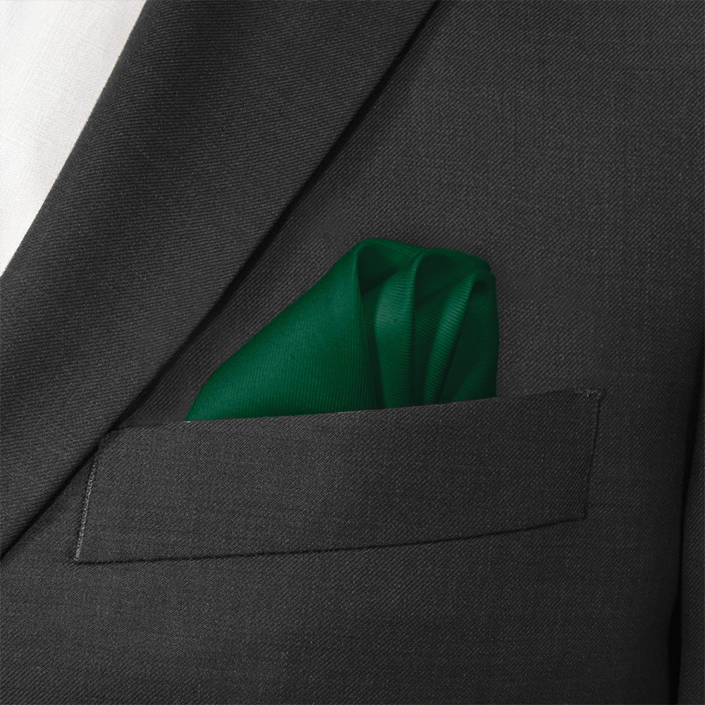 Azazie Emerald Pocket Square - Wave Fold - Knotty Tie Co.