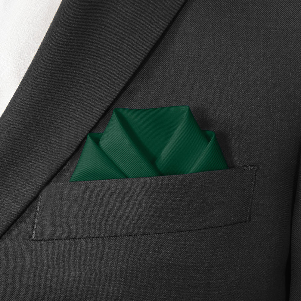 Azazie Emerald Pocket Square - Scalloped Fold - Knotty Tie Co.