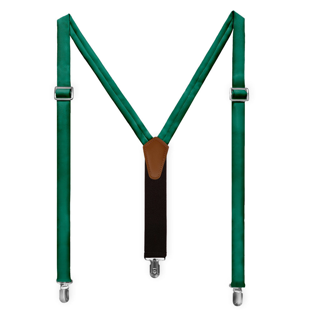 Azazie Emerald Suspenders - Full Front View - Knotty Tie Co.