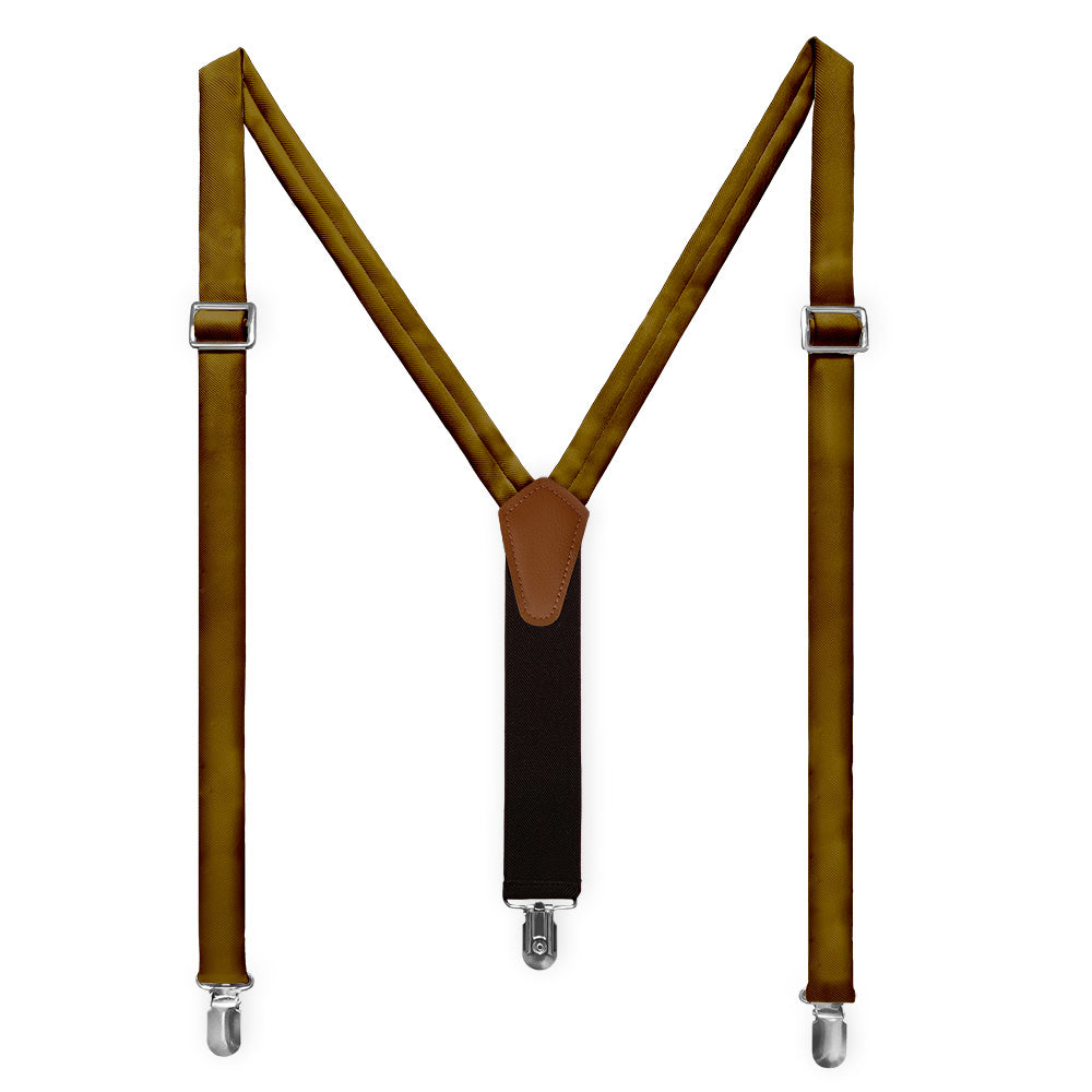 Azazie Espresso Suspenders - Full Front View - Knotty Tie Co.