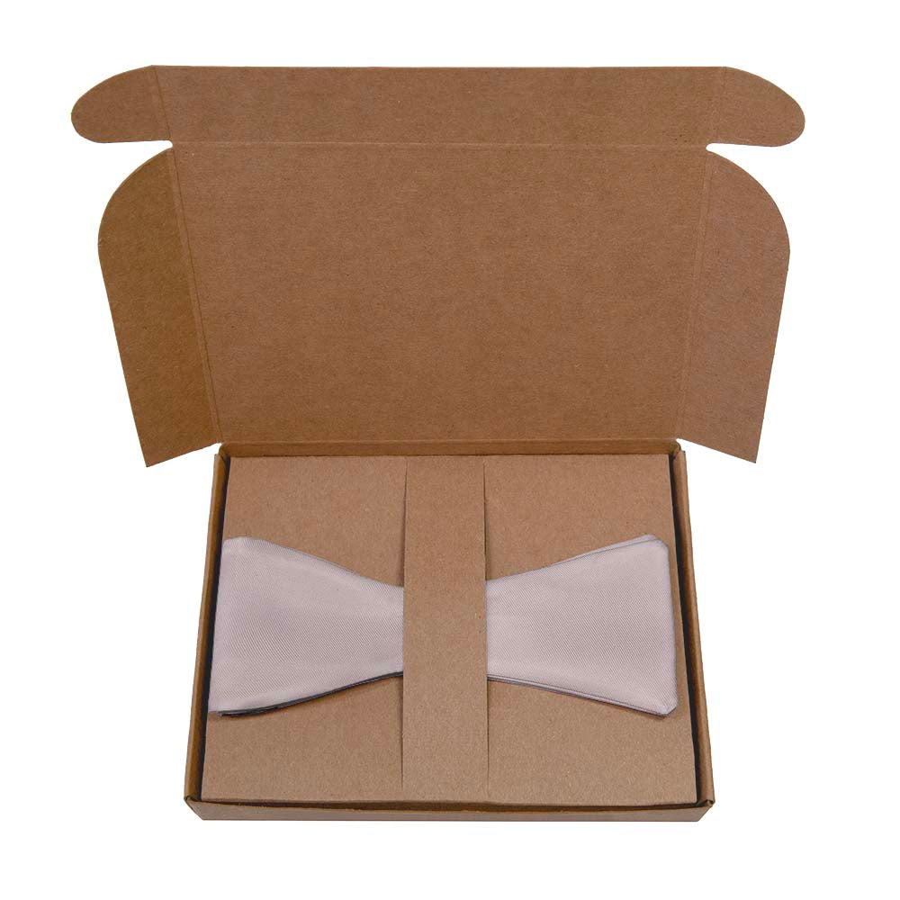 Azazie Frosted Lilac Bow Tie- Kraft Gift Box Packaging - Knotty Tie Co.