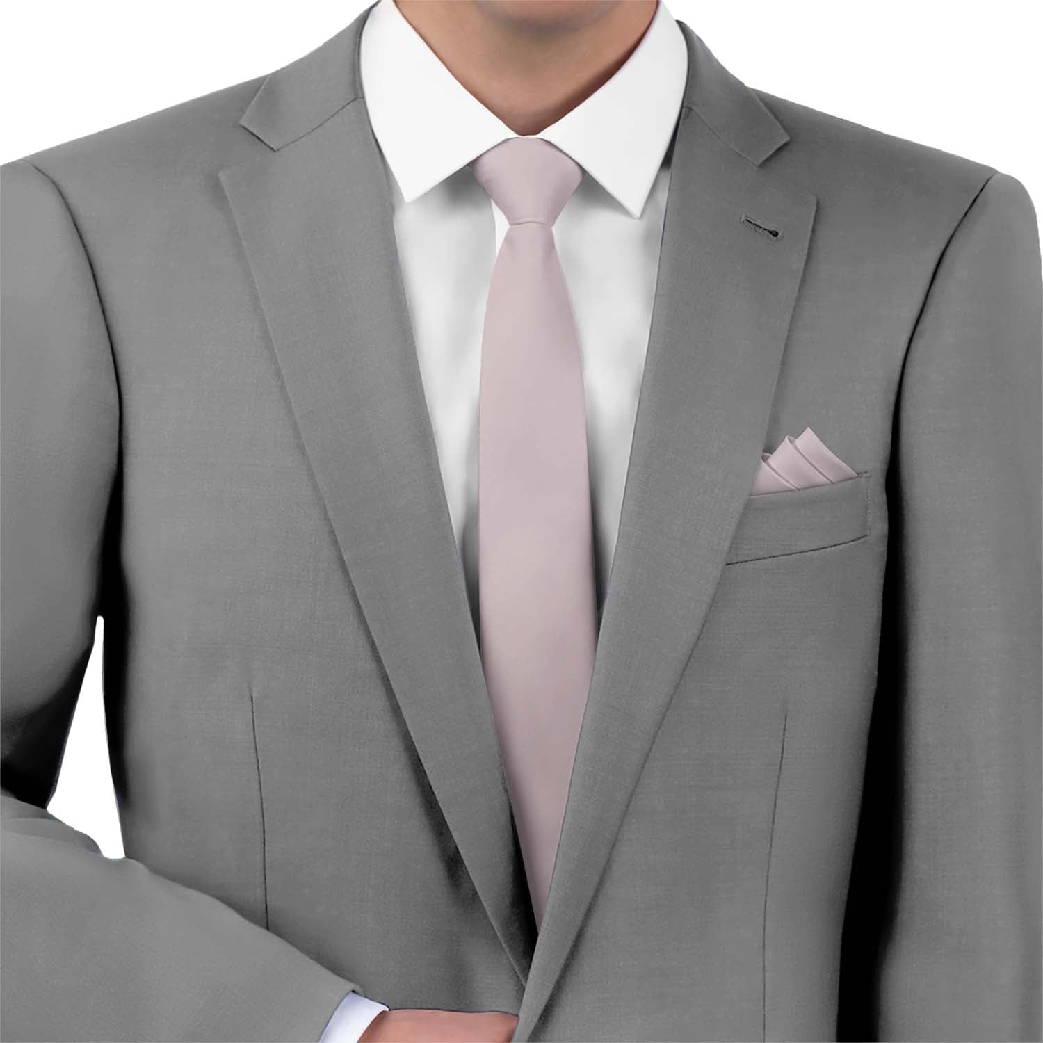 Azazie Frosted Lilac Necktie - Matching Pocket Square - Knotty Tie Co.