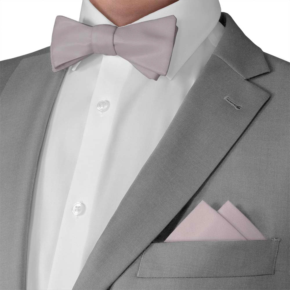 Azazie Frosted Lilac Pocket Square - Matching Bow Tie - Knotty Tie Co.
