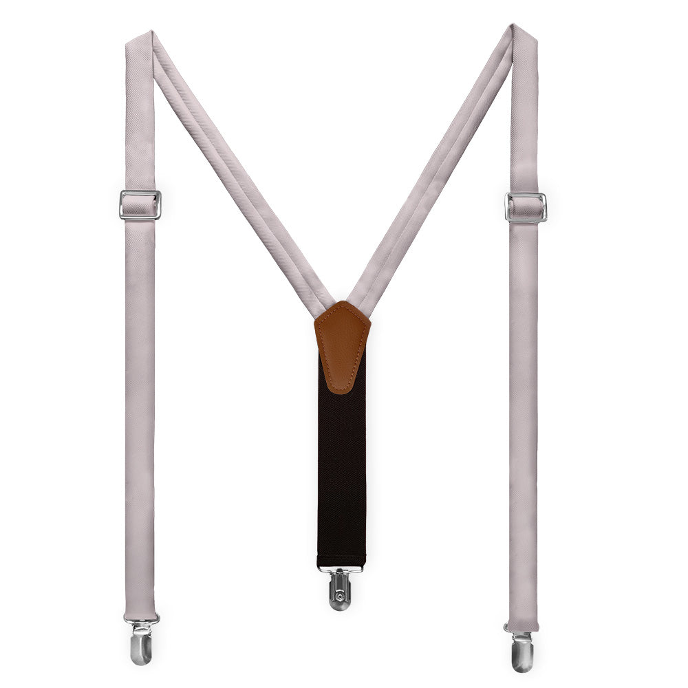 Azazie Frosted Lilac Suspenders - Full Front View - Knotty Tie Co.