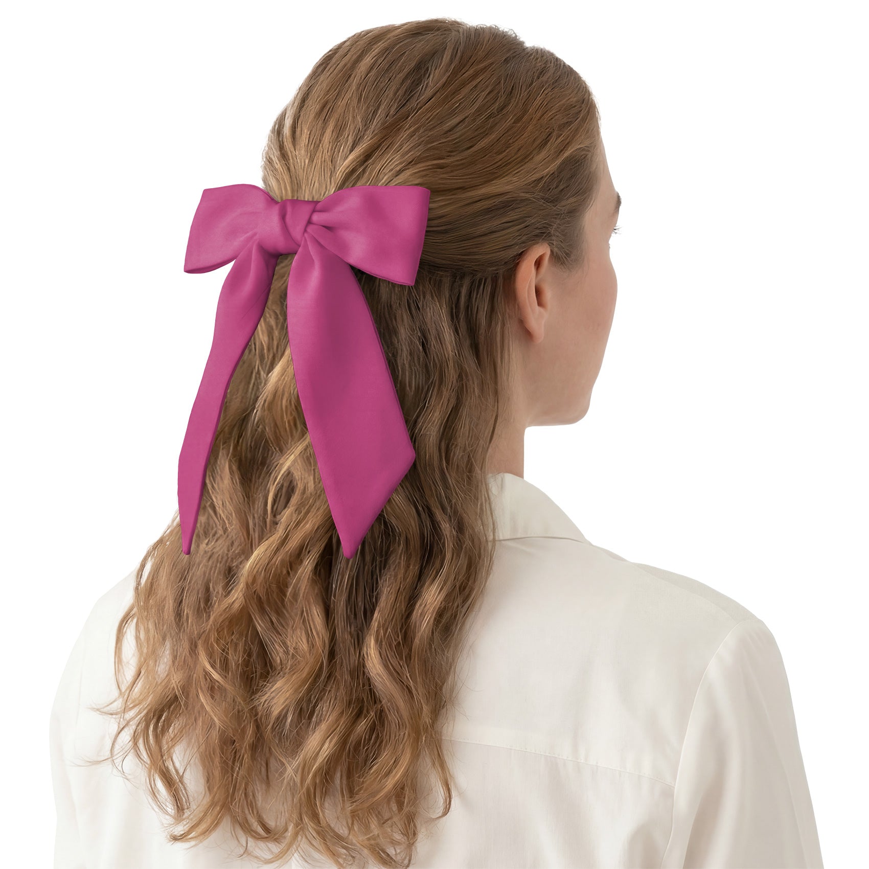 Azazie Fuchsia Hair Scarf - Hair Scarf - Knotty Tie Co.