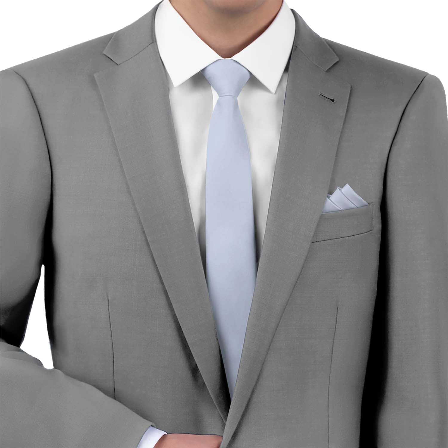 Azazie Ice Necktie - Matching Pocket Square - Knotty Tie Co.