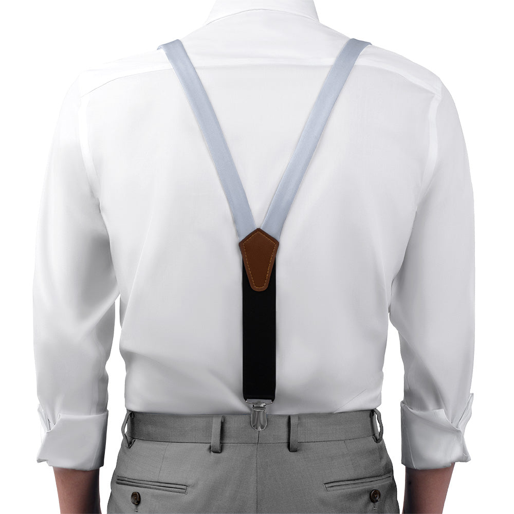 Azazie Ice Suspenders - On Model Front View - Knotty Tie Co.