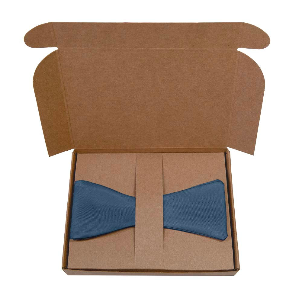 Azazie Ink Blue Bow Tie- Kraft Gift Box Packaging - Knotty Tie Co.
