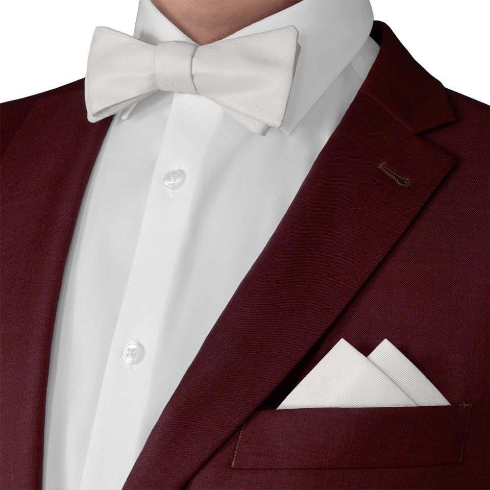 Azazie Ivory Pocket Square - Matching Bow Tie - Knotty Tie Co.