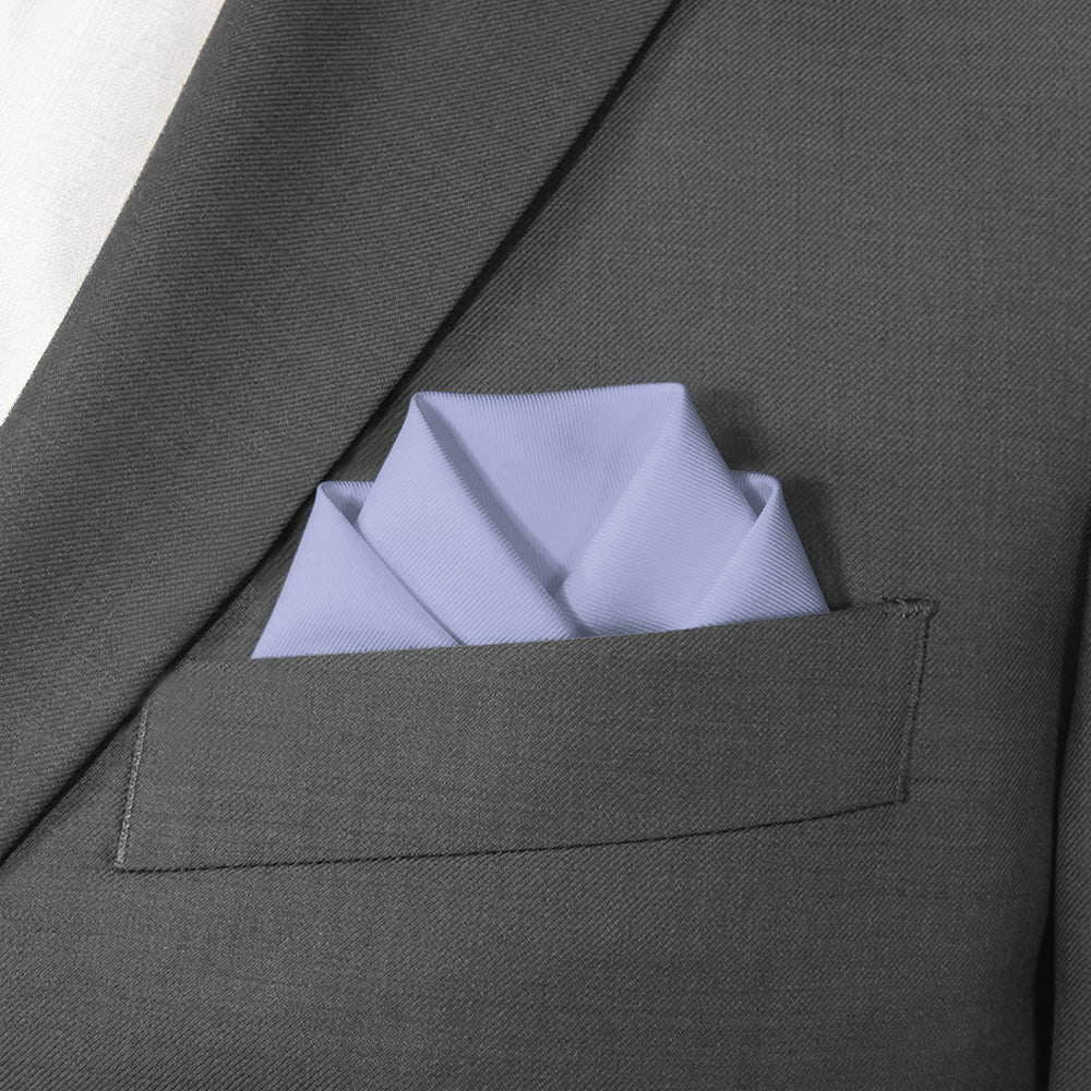 Azazie Lavender Pocket Square - Scalloped Fold - Knotty Tie Co.