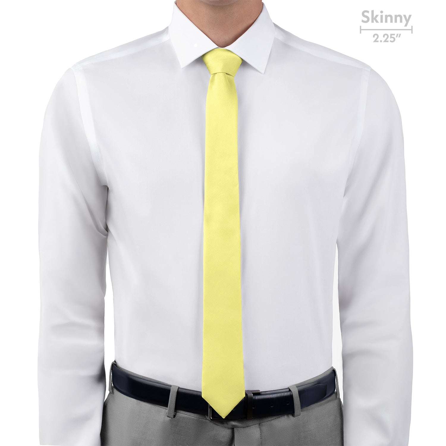 Azazie Lemon Sorbet Necktie - Skinny - Knotty Tie Co.