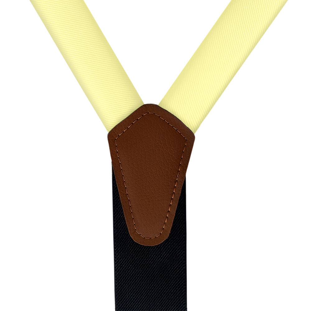 Azazie Lemon Sorbet Suspenders - Vegan Leather Y-Back - Knotty Tie Co.
