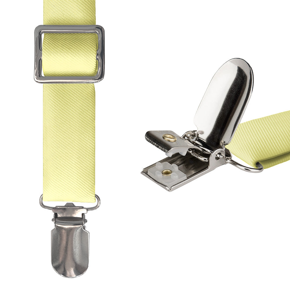 Azazie Lemon Sorbet Suspenders - Hardware and Strap - Knotty Tie Co.