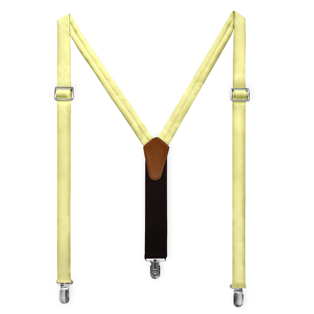 Azazie Lemon Sorbet Suspenders - Full Front View - Knotty Tie Co.