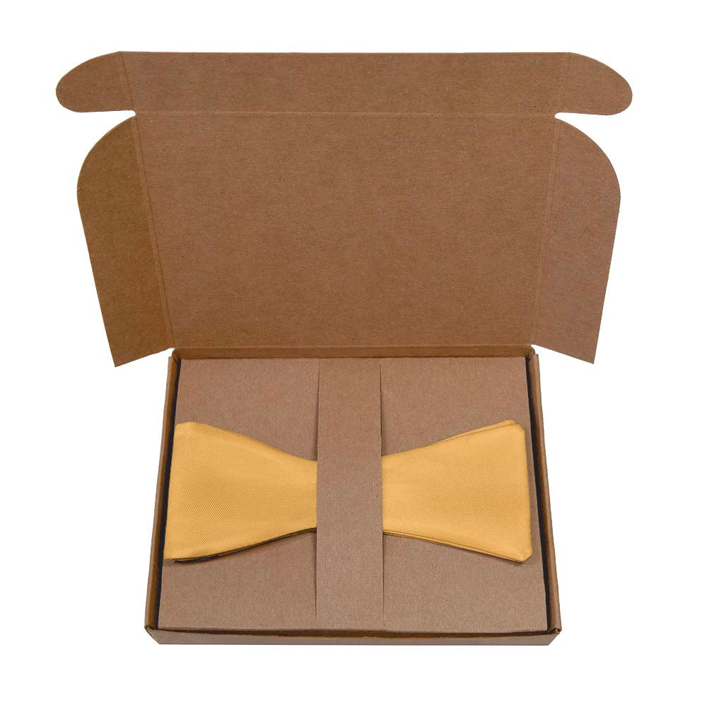 Azazie Marigold Bow Tie- Kraft Gift Box Packaging - Knotty Tie Co.