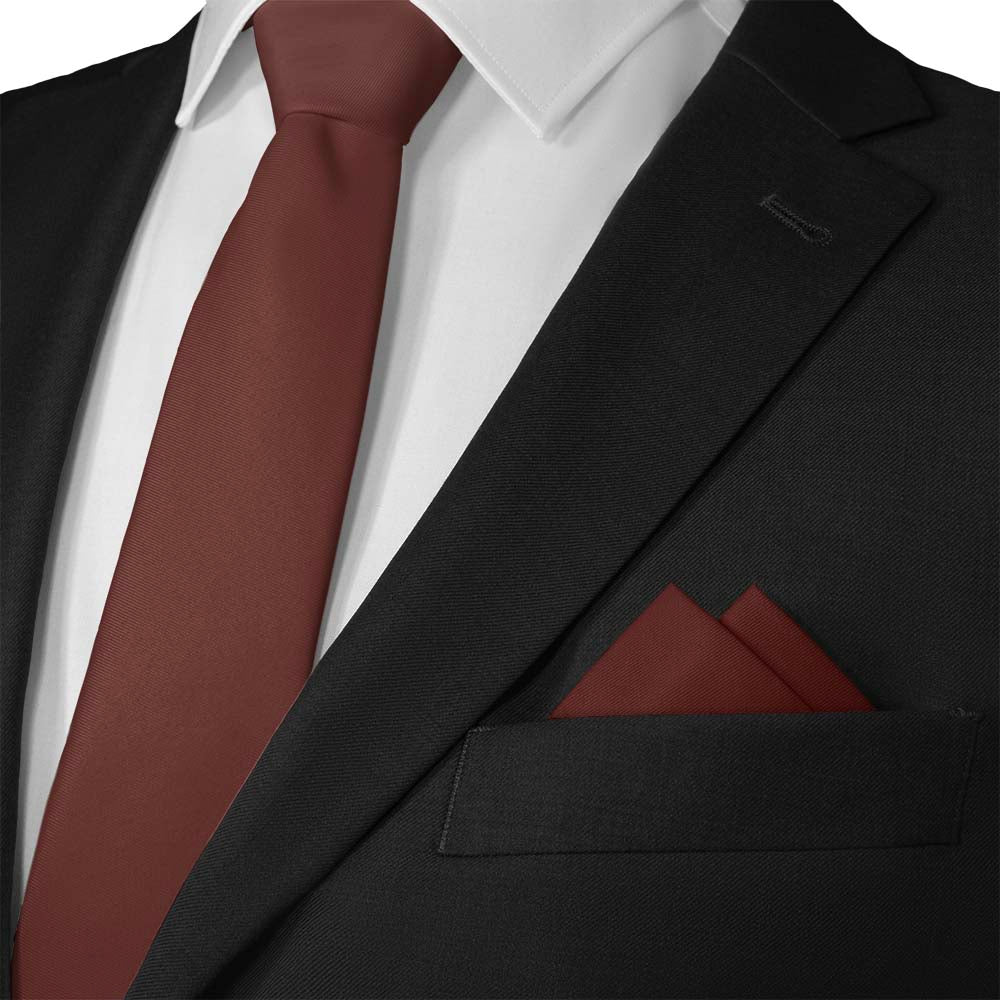 Azazie Merlot Pocket Square - Matching Necktie - Knotty Tie Co.