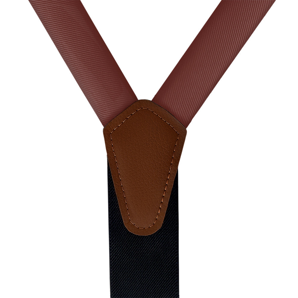 Azazie Merlot Suspenders - Vegan Leather Y-Back - Knotty Tie Co.