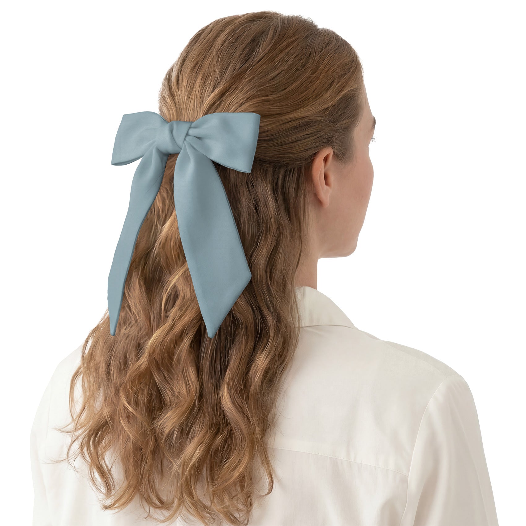 Azazie Moody Blue Hair Scarf - Hair Scarf - Knotty Tie Co.