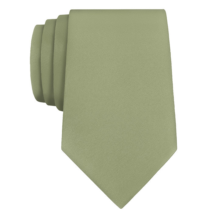 Azazie Moss Green Necktie - Rolled - Knotty Tie Co.