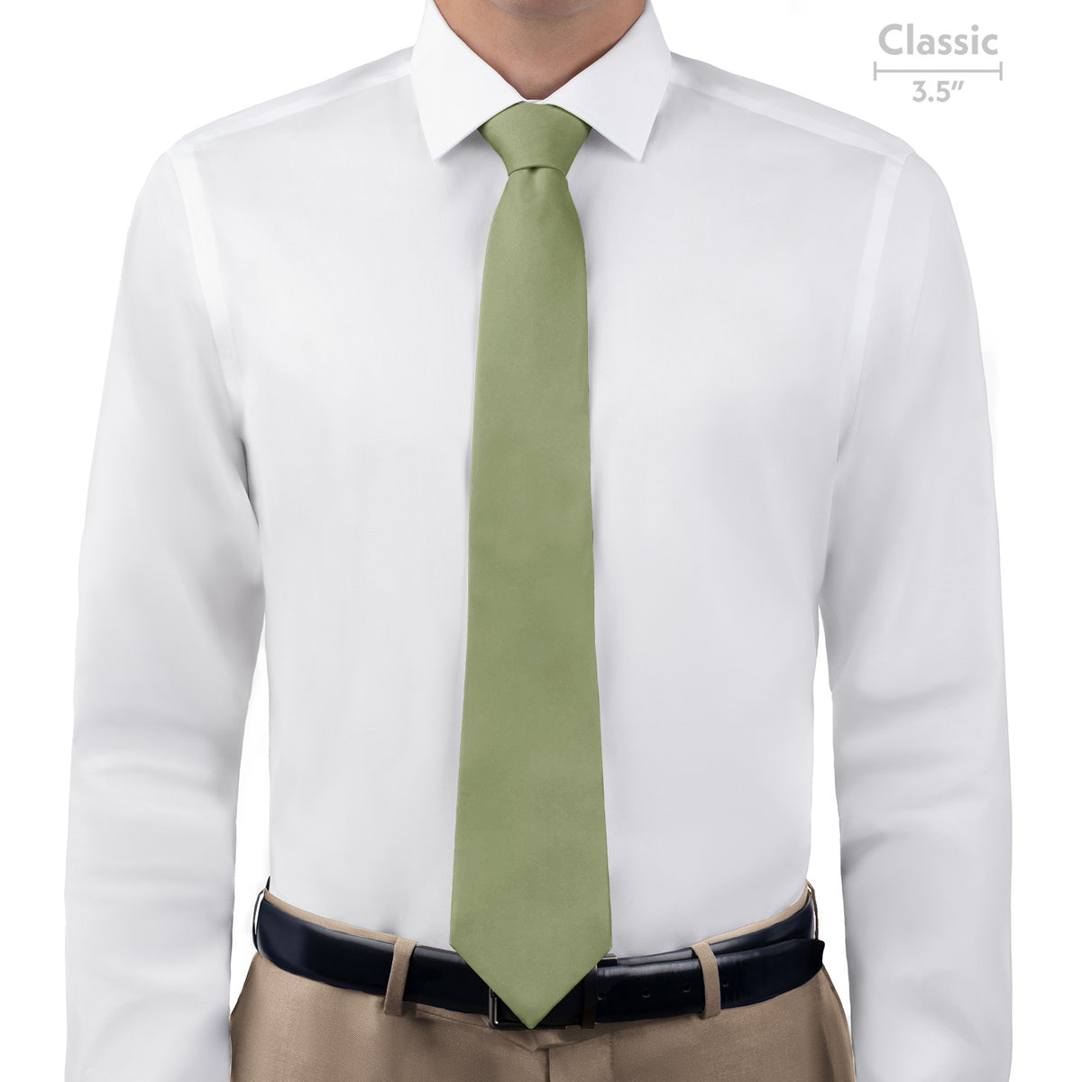 Azazie Moss Green Necktie - Classic - Knotty Tie Co.