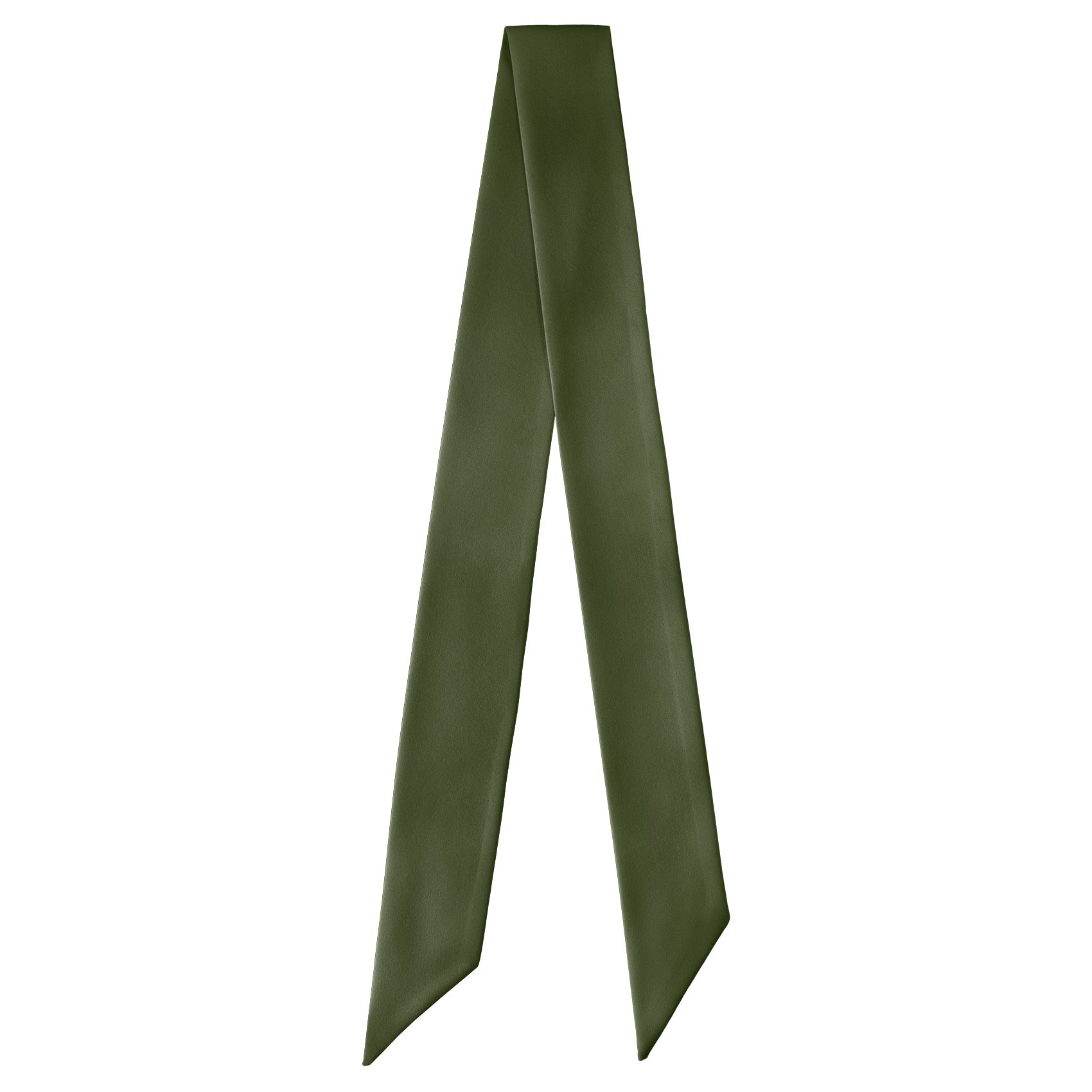 Azazie Olive Hair Scarf - Full View of Hair Scarf - Knotty Tie Co.