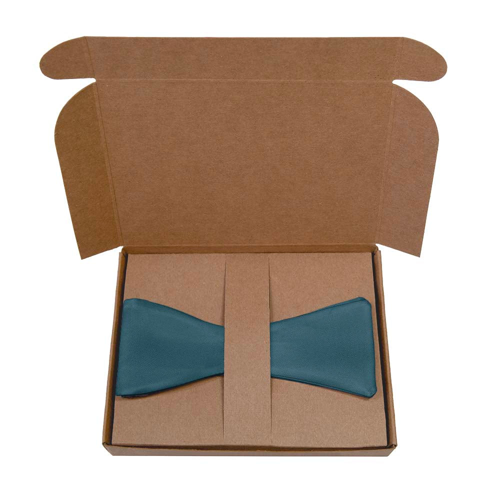 Azazie Peacock Bow Tie- Kraft Gift Box Packaging - Knotty Tie Co.