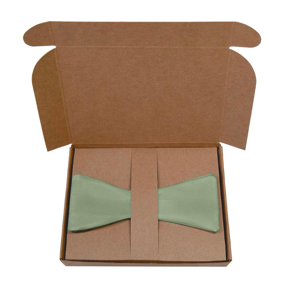 Azazie Pistachio Bow Tie- Kraft Gift Box Packaging - Knotty Tie Co.
