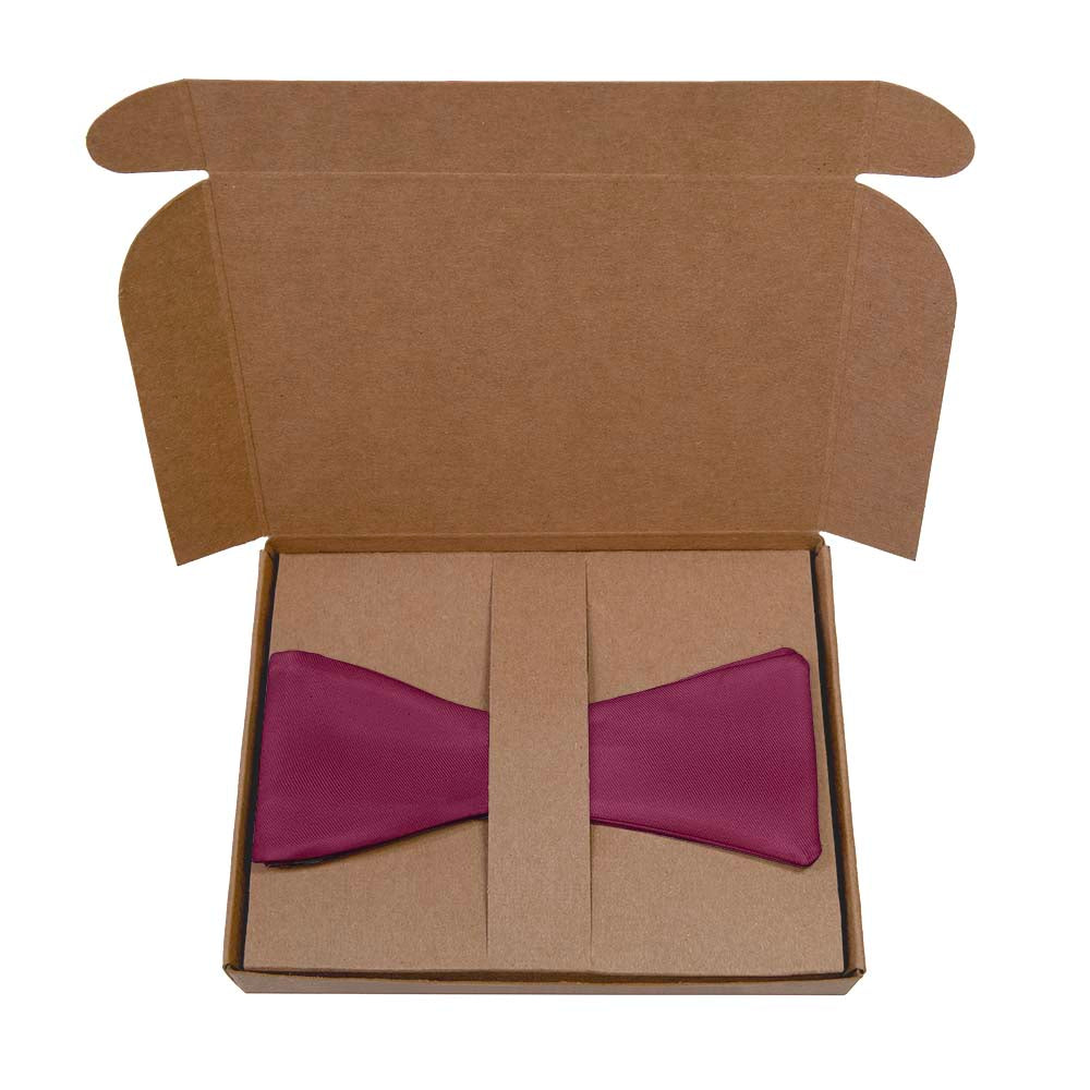 Azazie Raspberry Bow Tie- Kraft Gift Box Packaging - Knotty Tie Co.
