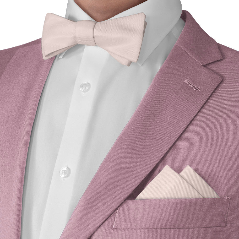 Azazie Rose Petal Pocket Square - Matching Bow Tie - Knotty Tie Co.