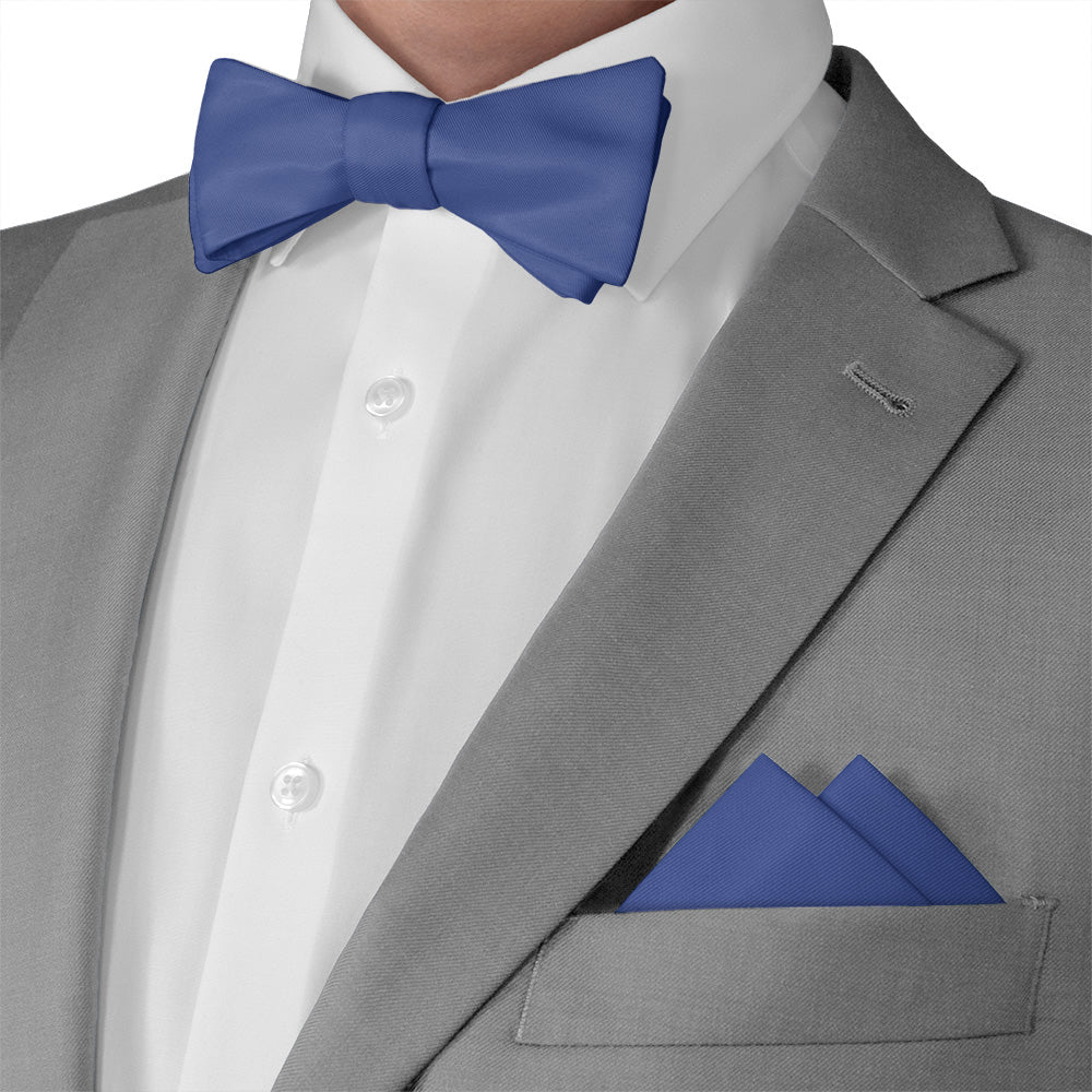 Azazie Royal Blue Pocket Square - Matching Bow Tie - Knotty Tie Co.