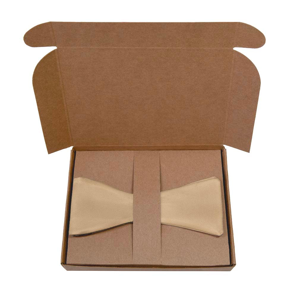 Azazie Sand Bow Tie- Kraft Gift Box Packaging - Knotty Tie Co.