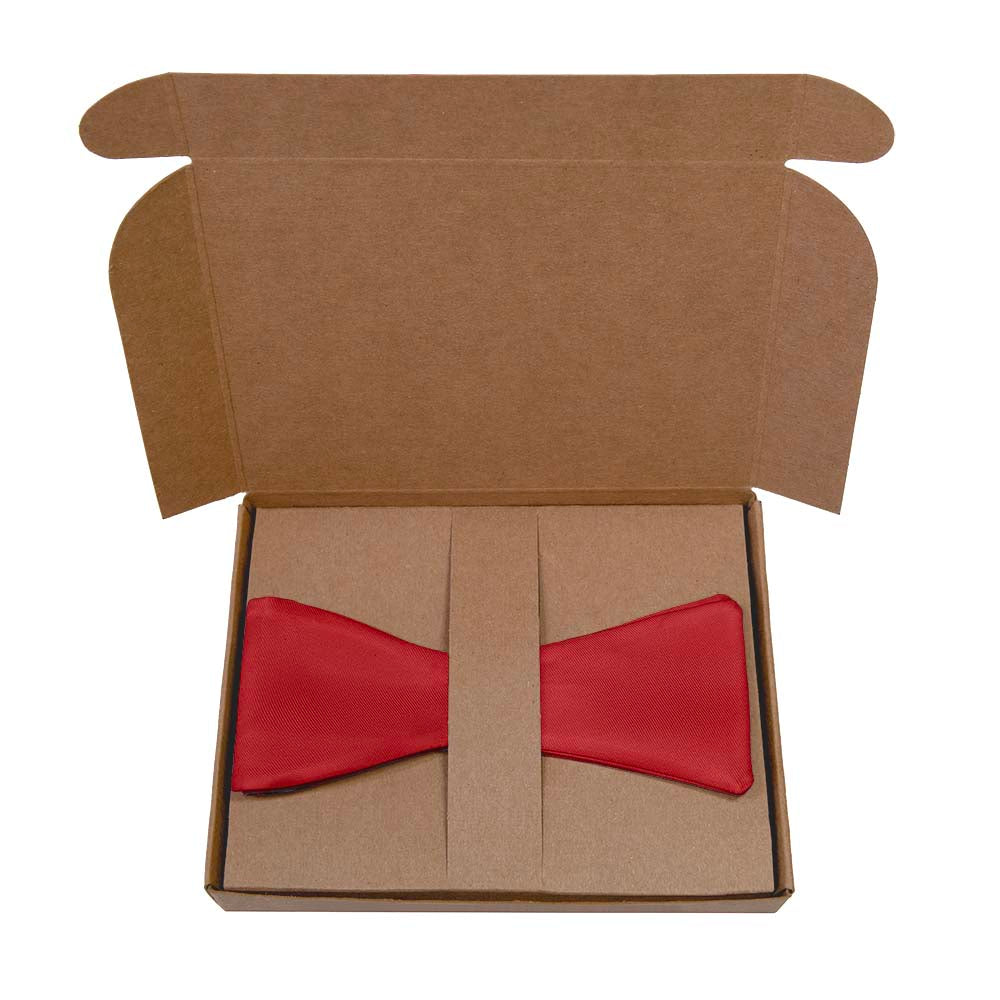 Azazie Scarlet Bow Tie- Kraft Gift Box Packaging - Knotty Tie Co.