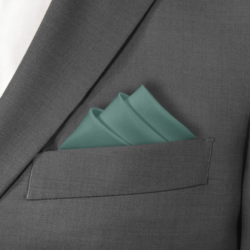 Azazie Sea Moss Pocket Square - Stairs Fold - Knotty Tie Co.