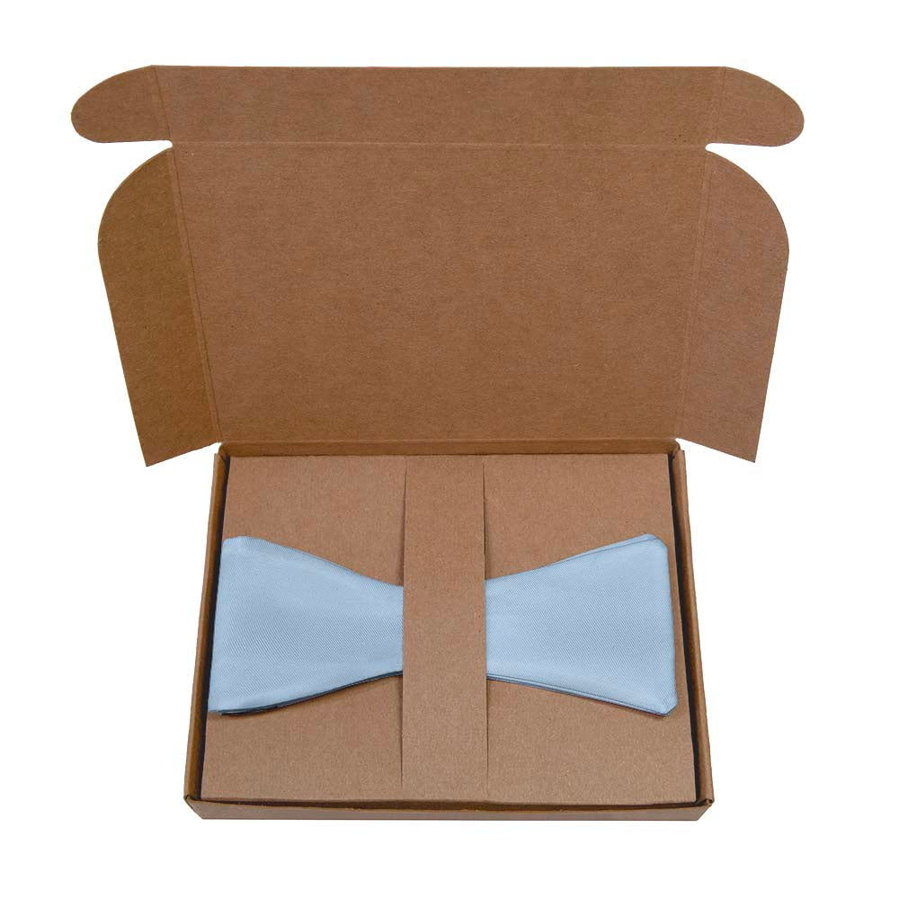Azazie Sky Blue Bow Tie- Kraft Gift Box Packaging - Knotty Tie Co.