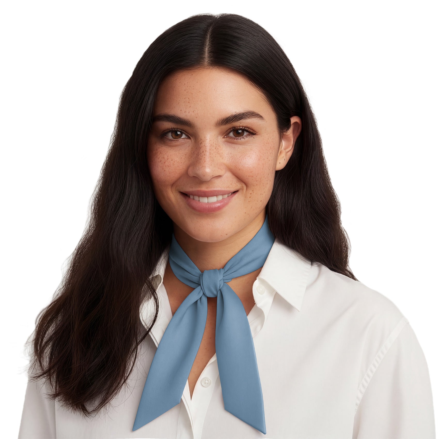 Azazie Steel Blue Hair Scarf - Neck Scarves - Knotty Tie Co.