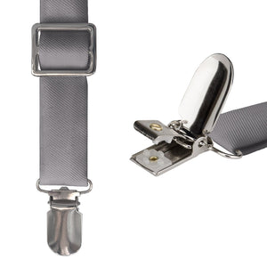 Azazie Steel Grey Suspenders -  -  - Knotty Tie Co.