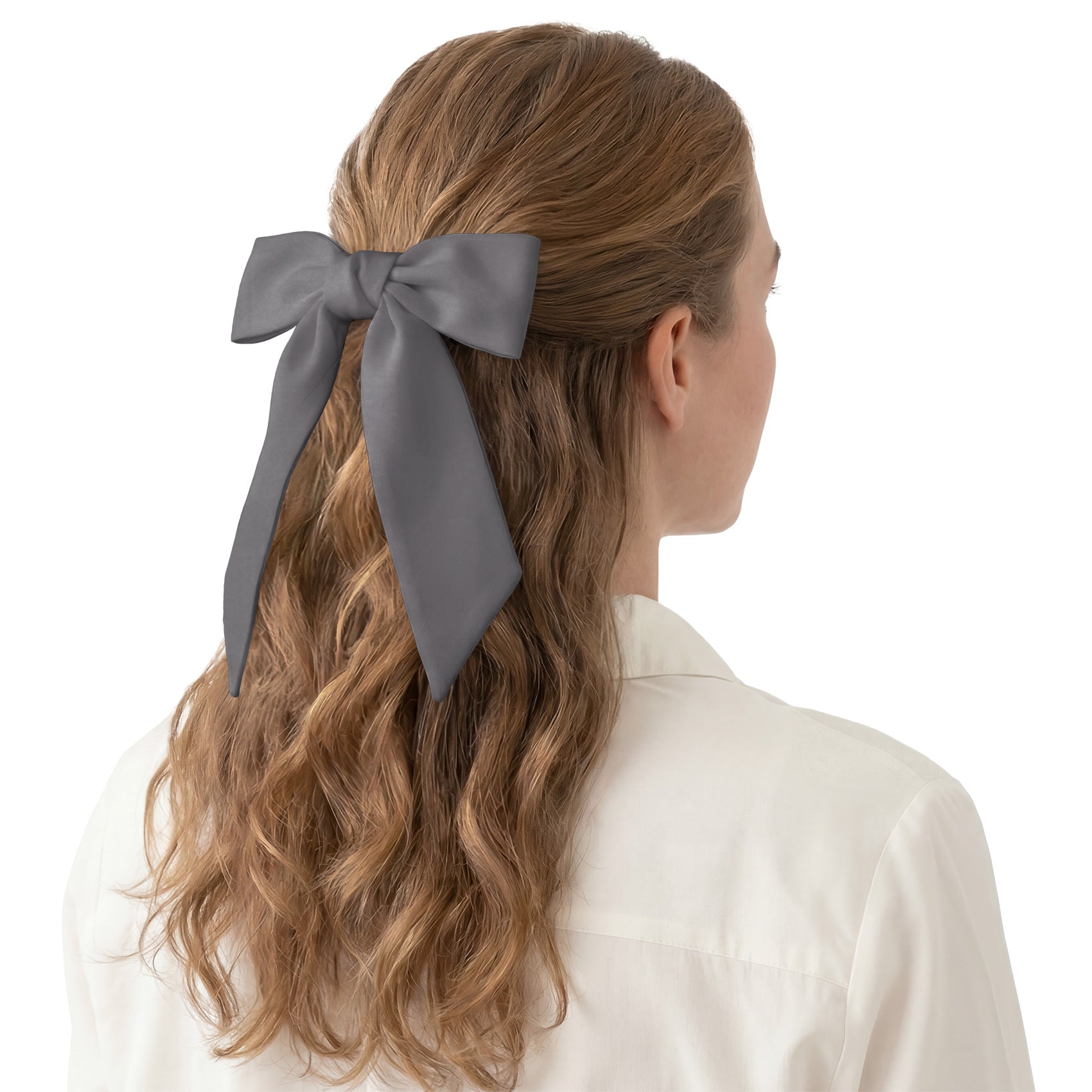 Azazie Steel Grey Hair Scarf - Hair Scarf - Knotty Tie Co.