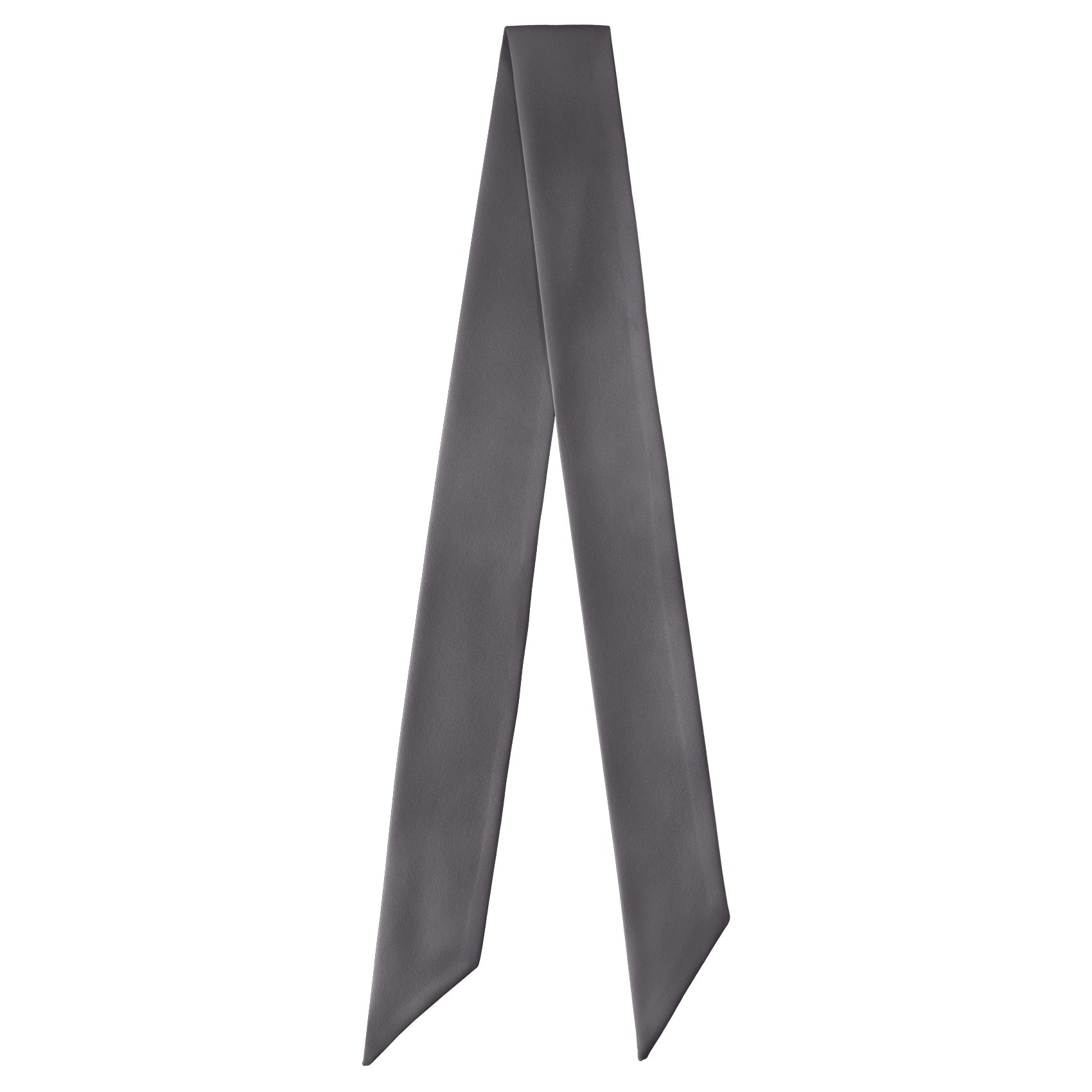 Azazie Steel Grey Hair Scarf - Full View of Hair Scarf - Knotty Tie Co.