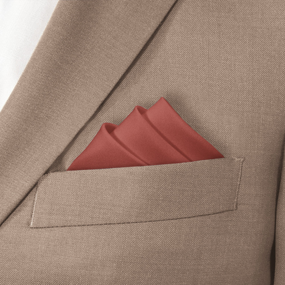 Pocket Square in Azazie Terracotta | Knotty Tie Co.