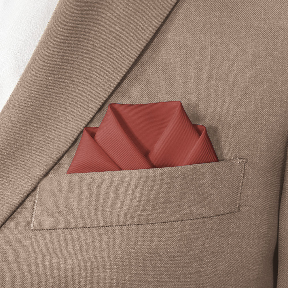 Pocket Square in Azazie Terracotta | Knotty Tie Co.
