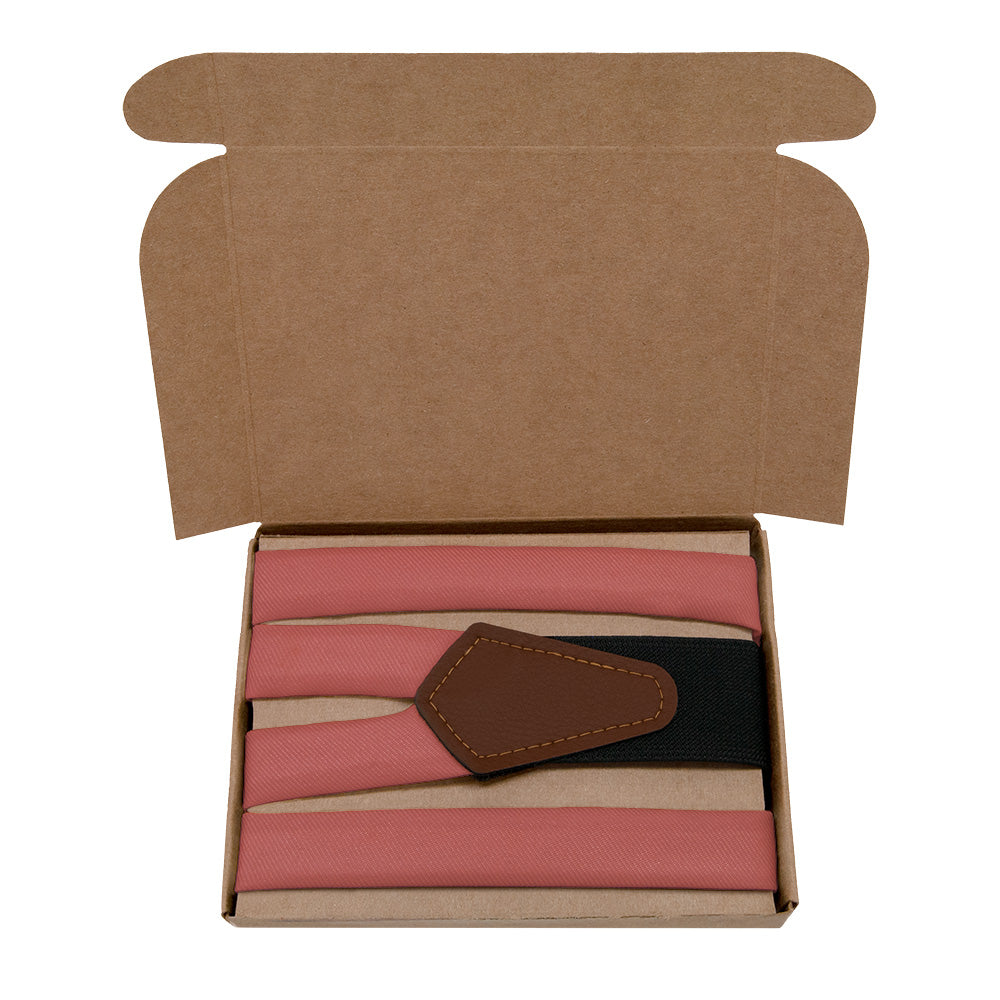 Azazie Terracotta Suspenders - Kraft Gift Box Packaging - Knotty Tie Co.