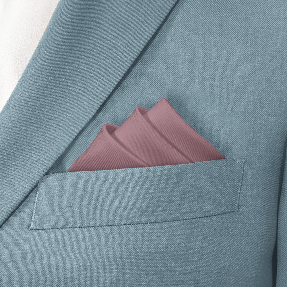 Azazie Vintage Mauve Pocket Square - Stairs Fold - Knotty Tie Co.