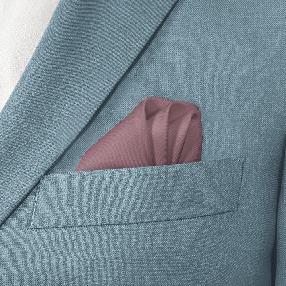 Azazie Vintage Mauve Pocket Square - Wave Fold - Knotty Tie Co.