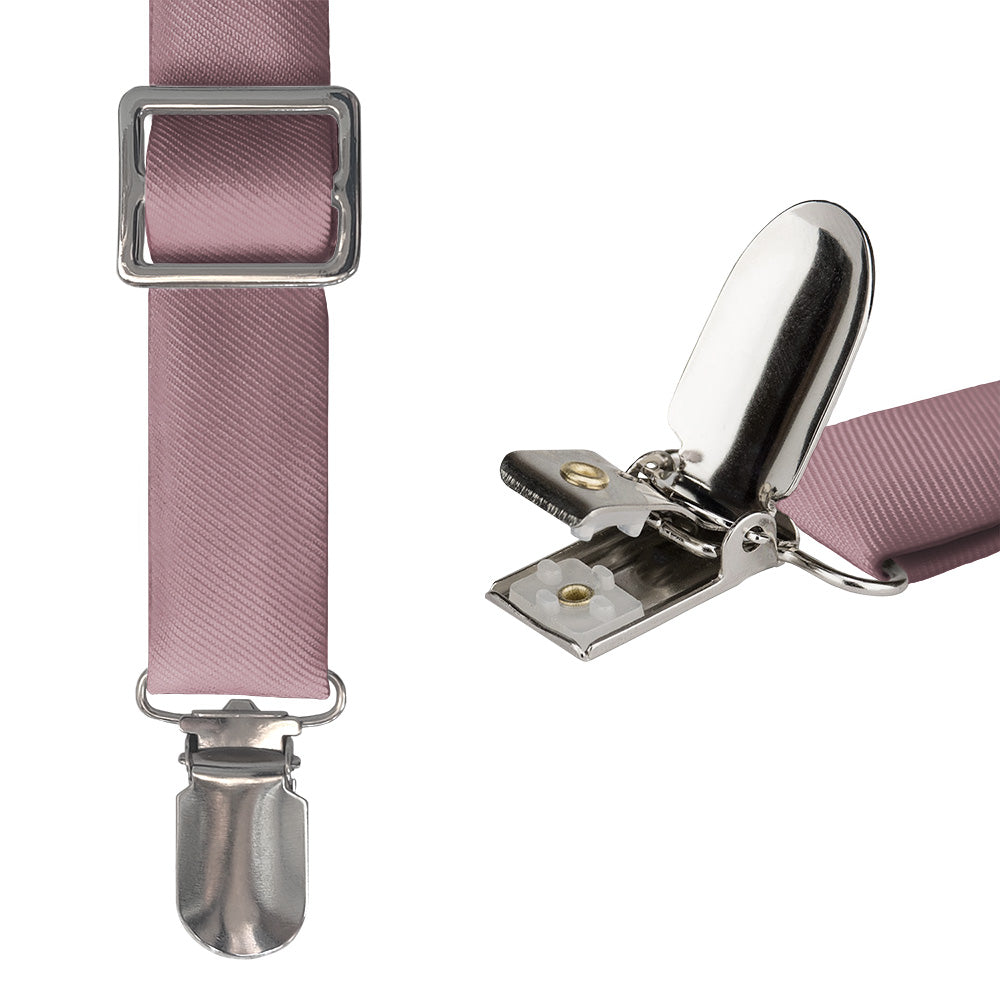 Azazie Vintage Mauve Suspenders - Hardware and Strap - Knotty Tie Co.