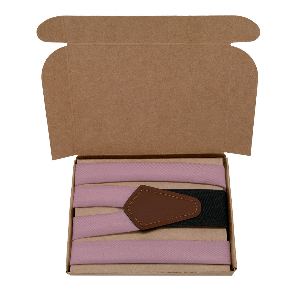 Azazie Vintage Mauve Suspenders - Kraft Gift Box Packaging - Knotty Tie Co.
