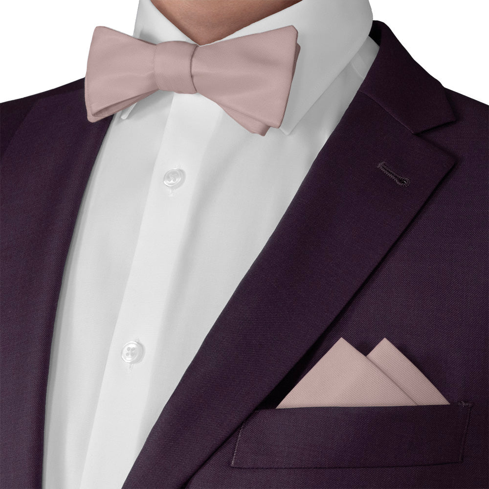 Azazie Vintage Rose Pocket Square - Matching Bow Tie - Knotty Tie Co.