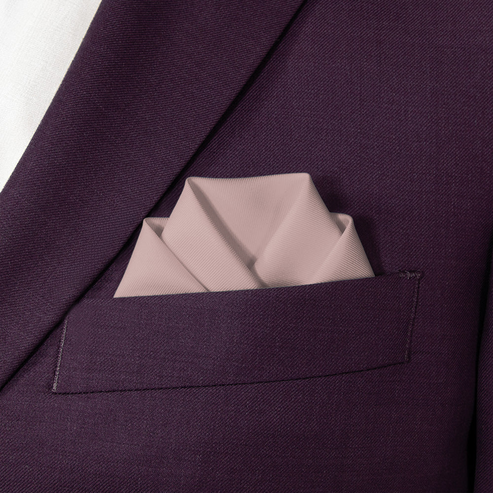 Azazie Vintage Rose Pocket Square - Scalloped Fold - Knotty Tie Co.