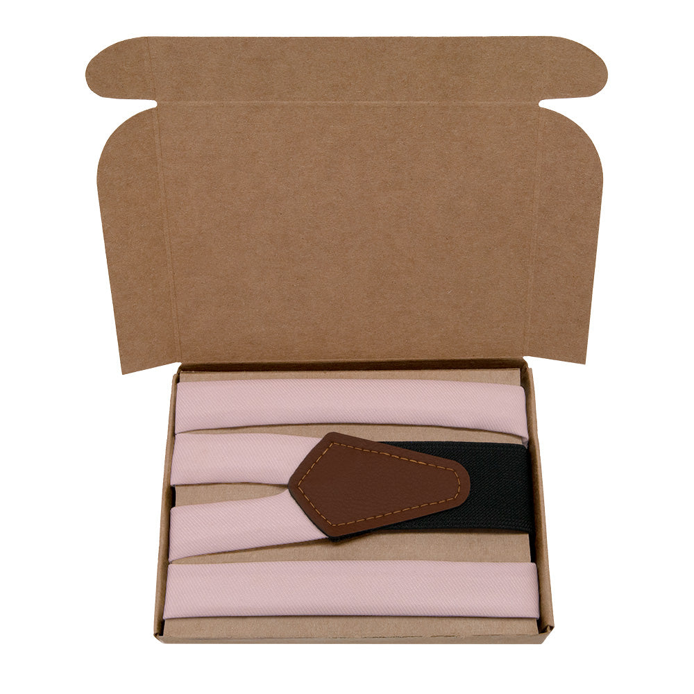 Azazie Vintage Rose Suspenders - Kraft Gift Box Packaging - Knotty Tie Co.