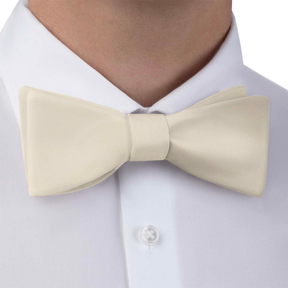 Azazie White Alabaster Bow Tie - Self Tie Bow Tie - Knotty Tie Co.