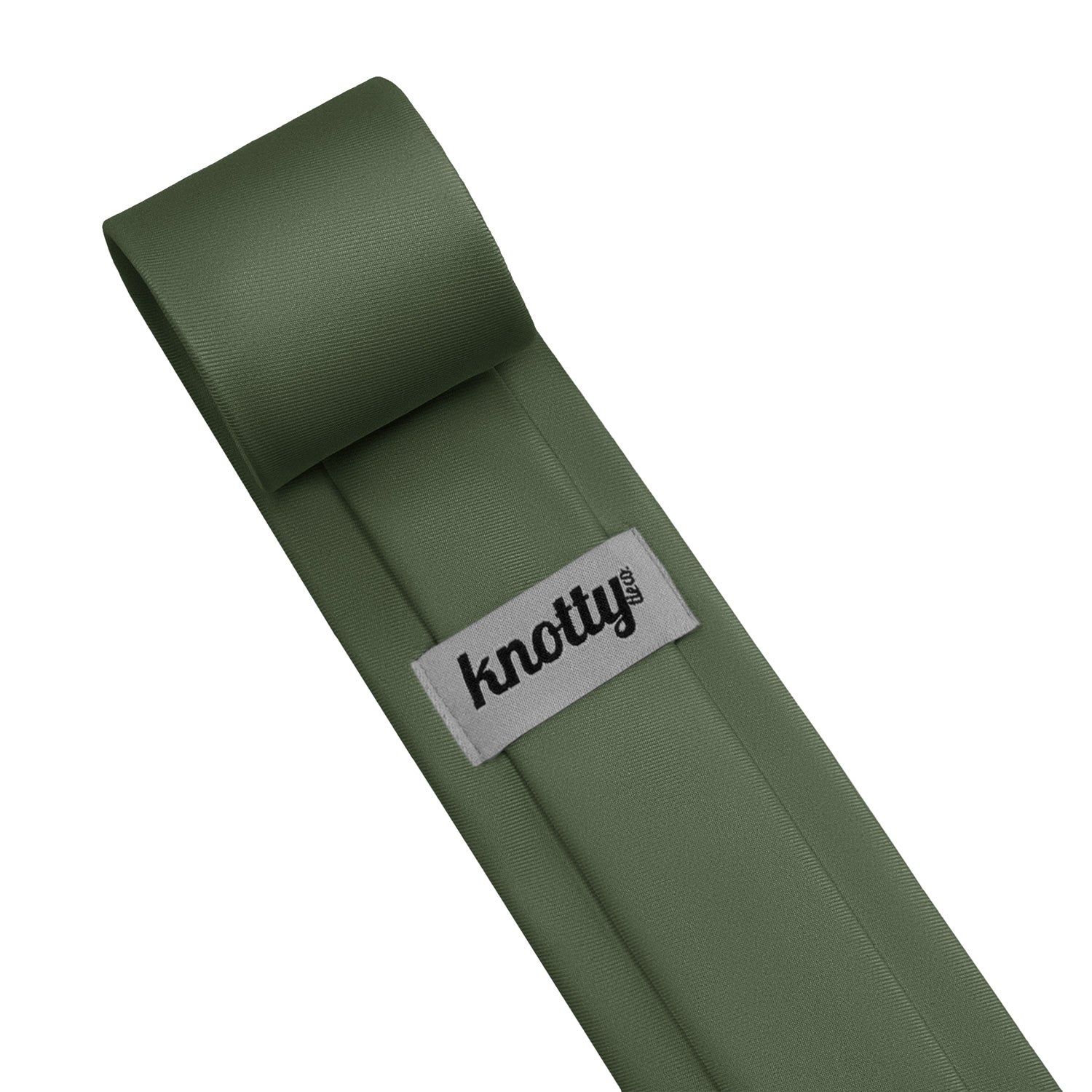 Azazie Willow Green Necktie - Tag - Knotty Tie Co.